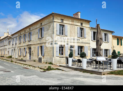 AIX ISLAND,CHARENTE MARITIME, FRANCE - JULY 11, 2014:Hotel Napoleon from AIx island in Charente Maritime.The only hotel on the i Stock Photo