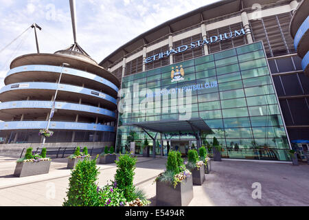 Etihad stadium is home to Manchester City English Premier League football club, one of the most successful clubs in England. Stock Photo