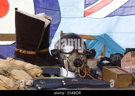 Gas mask and world war 11 Military Memorabilia Stock Photo