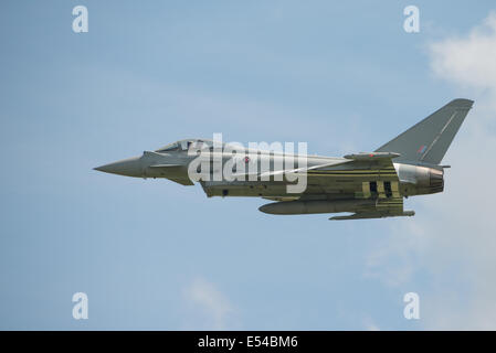Duxford, UK - 25th May 2014: RAF Typhoon at Duxford Airshow. Stock Photo