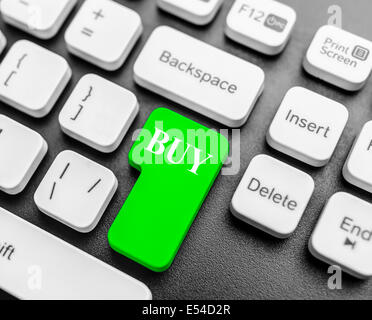 Keyboard with Buy red button. Concept image. Stock Photo