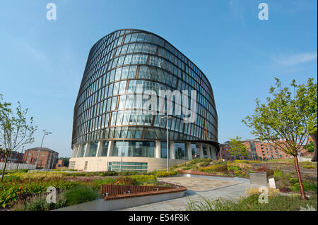 One Angel Square, of the Co-operative Group, is one of the flagship buildings which is part of the NOMA complex in Manchester. Stock Photo