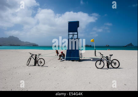 Laginha beach in Mindelo, Sao Vicente Island, Cape Verde Stock Photo