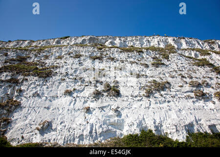 Dover, England - The White Cliffs of Dover face Stock Photo