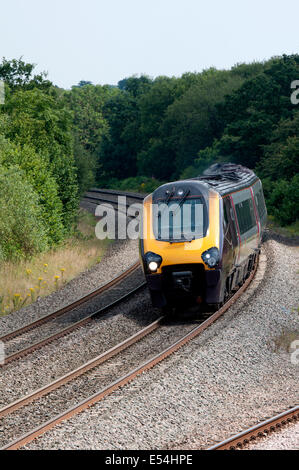 Cross Country Voyager train, Hatton North Junction, Warwickshire, UK Stock Photo