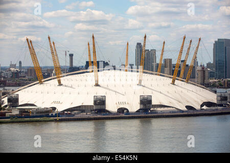 The O2 Arena on the River Thames in london, UK, it was formally the Millenium Dome. Stock Photo