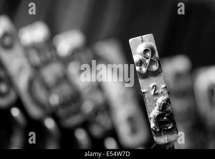 details of the ampersand letter and in a part of the typewriter used by journalist many years ago Stock Photo