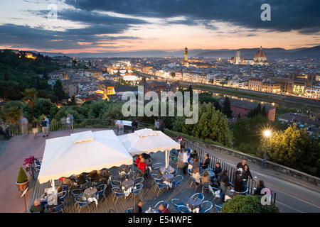 View over Florence from Piazza Michelangelo, Florence, Tuscany, Italy, Europe Stock Photo