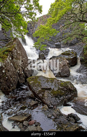 Eas Fors waterfall Isle of Mull Scotland Stock Photo