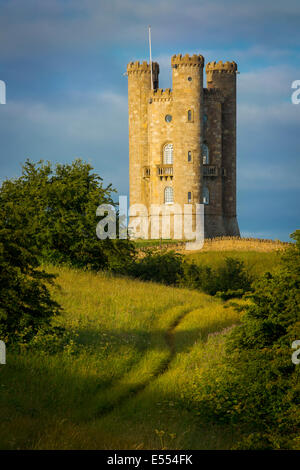 Early morning at Broadway Tower, the Cotswolds, Worcestershire, England Stock Photo