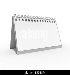 Desk Calendar isolated on white background Stock Photo