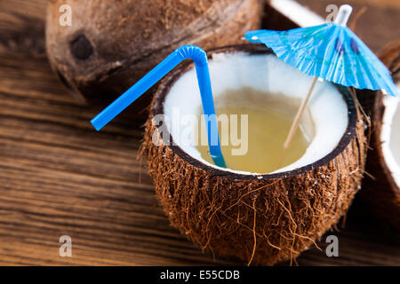 Exotic alcohol drinks set with fruits Stock Photo