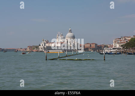 The church of Santa Maria della Salute viewed from across the Grand canal, Venice, Italy Stock Photo