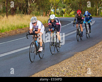 Southern Districts Veterans and Ladies Cycling Club racing McLaren Flat South Australia Fleurieu Peninsula Stock Photo