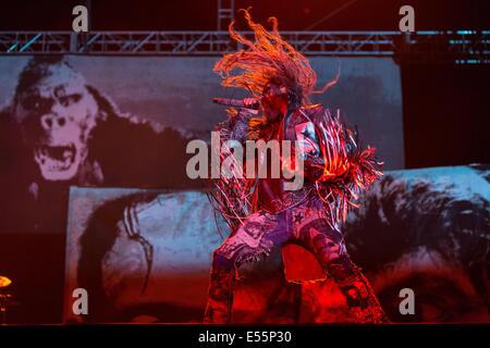 Oshkosh, Wisconsin, USA. 17th July, 2014. Vocalist ROB ZOMBIE performs live with his band at the 2014 Rock USA Music Festival in Oshkosh Wisconsin © Daniel DeSlover/ZUMA Wire/Alamy Live News Stock Photo