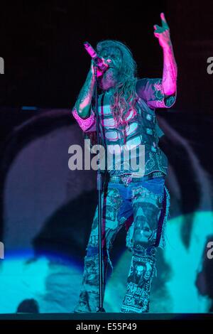 Oshkosh, Wisconsin, USA. 17th July, 2014. Vocalist ROB ZOMBIE performs live with his band at the 2014 Rock USA Music Festival in Oshkosh Wisconsin © Daniel DeSlover/ZUMA Wire/Alamy Live News Stock Photo