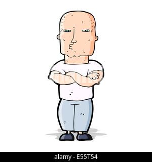 cartoon tough guy Stock Vector