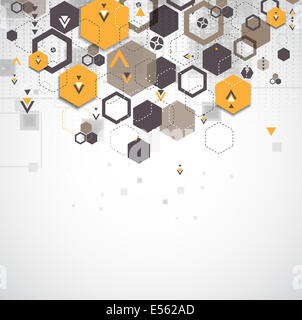 Abstract background with hexagonal shapes Stock Photo