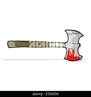 cartoon double sided axe Stock Vector