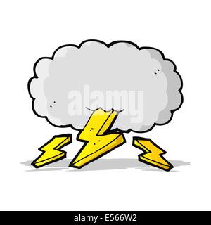 cartoon thundercloud Stock Vector