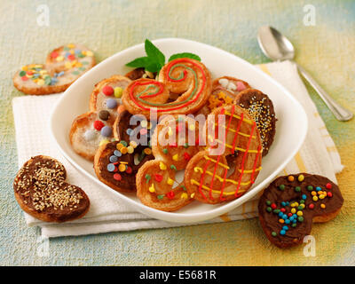 Palmier biscuits. Recipe available Stock Photo