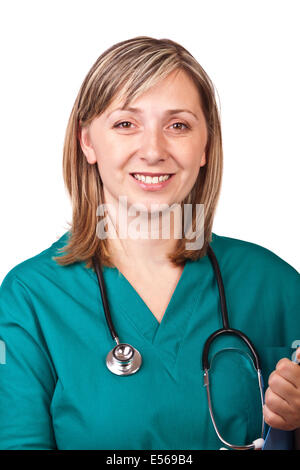 portrait of caucasian woman doctor Stock Photo