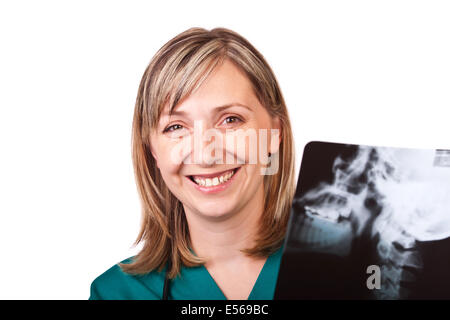 portrait of caucasian woman doctor Stock Photo