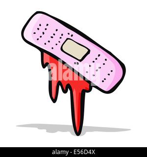 cartoon bloody plaster Stock Vector