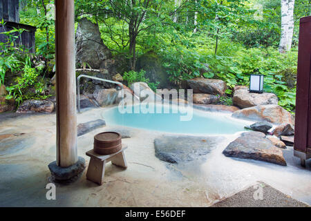 Typical Japanese rotenburo hotspring onsen. This is in Shirahone Onsen ...