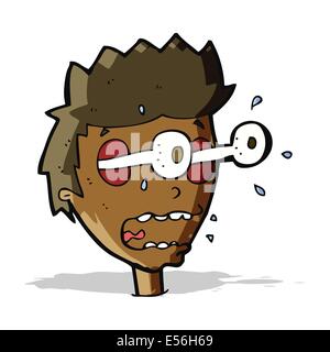 cartoon surprised man with eyes popping out Stock Vector