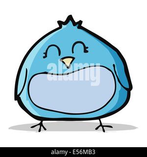 cartoon fat bird Stock Vector