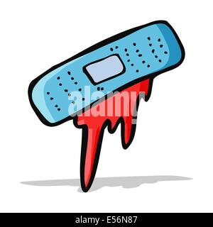 cartoon bloody plaster Stock Vector