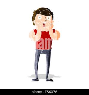 cartoon gasping man Stock Vector