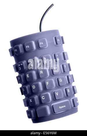Bomb made from keyboard isolated over white background Stock Photo