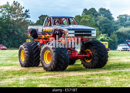 The Bandit monster truck at Scott May's Daredevil Stunt Show, The Matterley Bowl, Winchester, Hampshire, England. Stock Photo