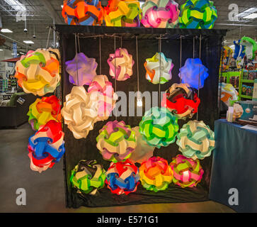 Scandinavian modular lights on display inside Sam's Club Gainesville Florida. Stock Photo