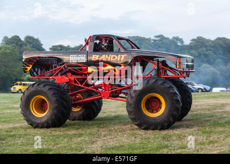 The Bandit monster truck at Scott May's Daredevil Stunt Show, The Matterley Bowl, Winchester, Hampshire, England. Stock Photo