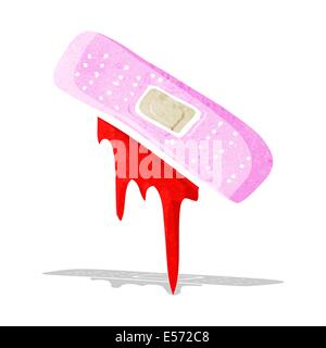 cartoon bloody plaster Stock Vector