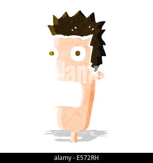 cartoon shocked man's face Stock Vector