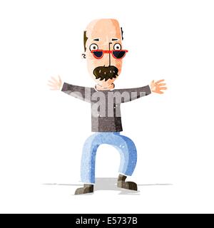 cartoon old man waving arms Stock Vector Image & Art - Alamy