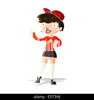 cartoon skater girl giving thumbs up symbol Stock Vector Image & Art ...