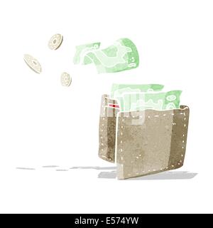 cartoon wallet spilling money Stock Vector Image & Art - Alamy
