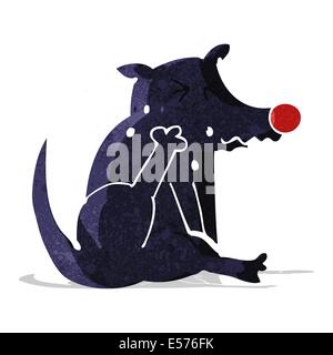 cartoon dog scratching Stock Vector