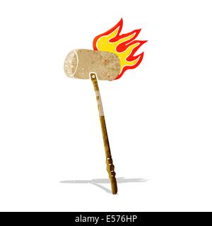 cartoon croquet mallet and ball Stock Vector