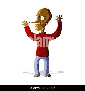 cartoon mean man Stock Vector