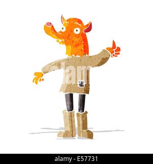 cartoon fox man Stock Vector