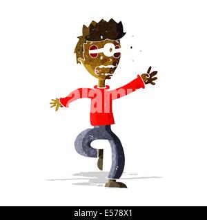 cartoon terrified man with eyes popping out Stock Vector