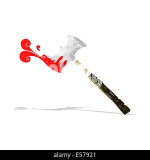 cartoon double sided axe Stock Vector