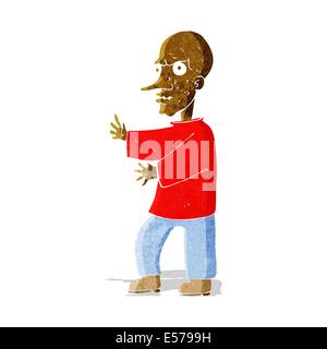 cartoon mean looking man Stock Vector