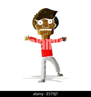 cartoon boy panicking Stock Vector